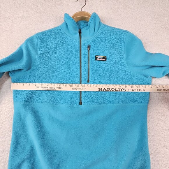 90s LL Bean Trail Fleece Large Blue Half Zip Pullover Gorpcore Vtg Sweatshirt - Picture 3 of 12